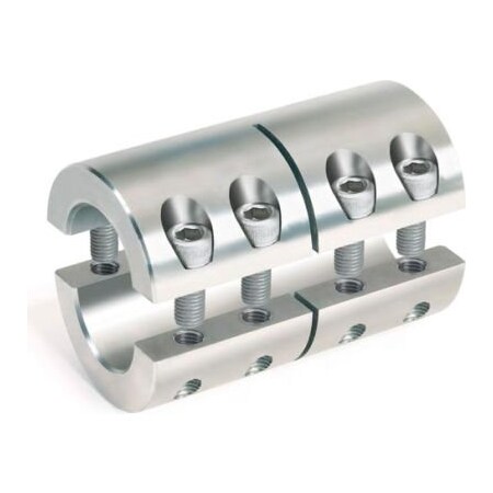Climax Metal Metric Two-Piece Industry Standard Clamping Couplings, 14mm, Stainless Steel 2MISCC-14-14-S